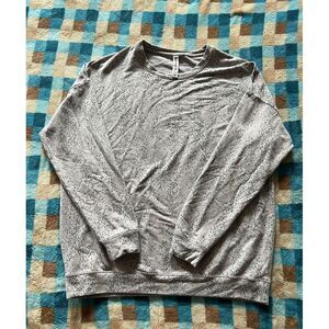Athleta‎ Long Sleeve Shirt Womens Sz Medium Gray Heathered Rayon Blend Sweater